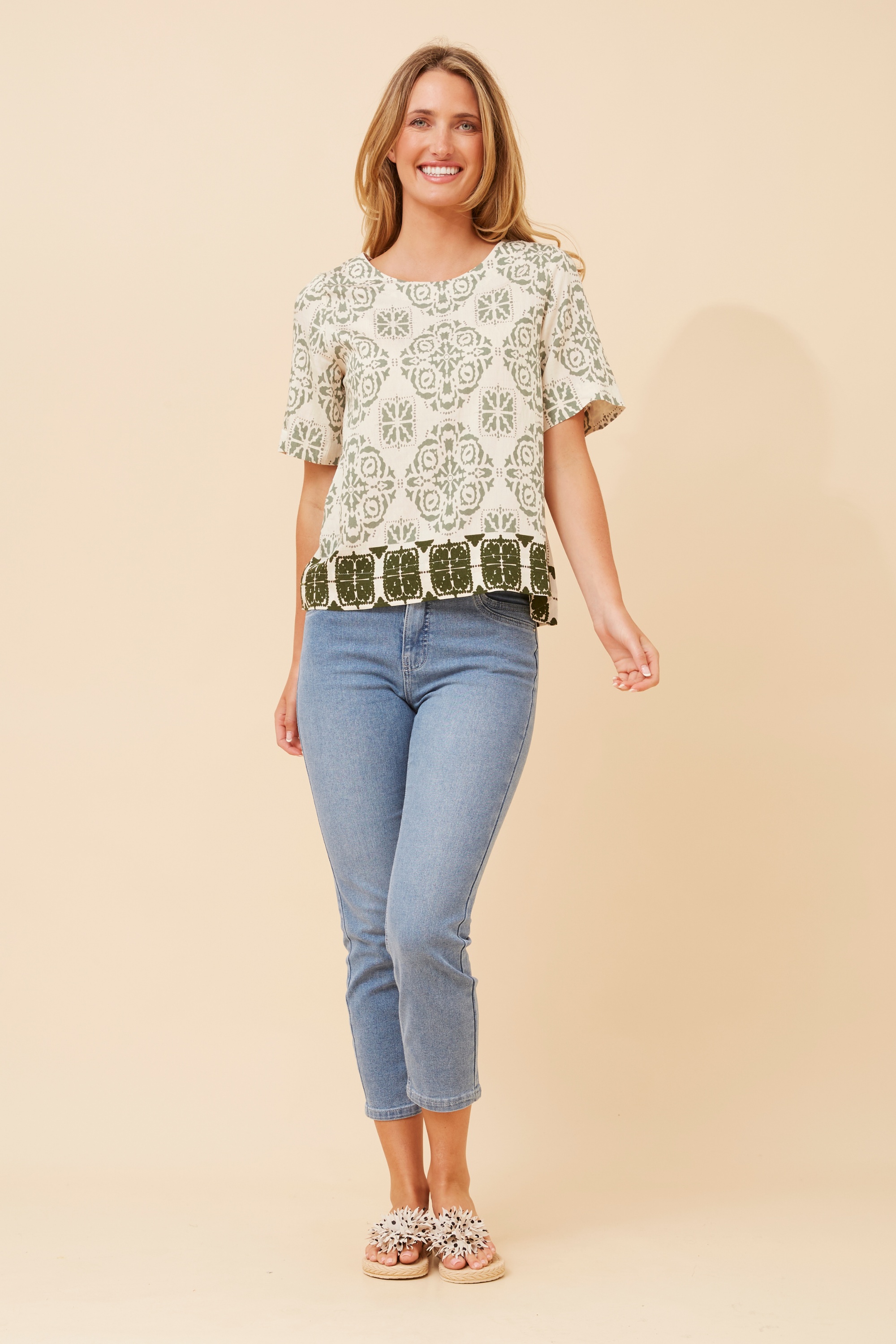 OTTAWA BORDER PRINT TOP