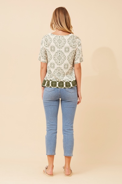 OTTAWA BORDER PRINT TOP