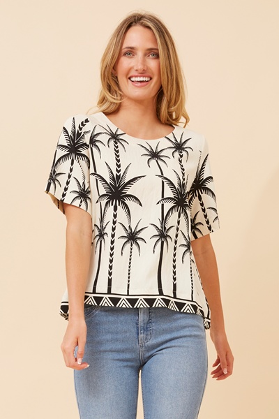 OTTAWA PALM TREE PRINT TOP