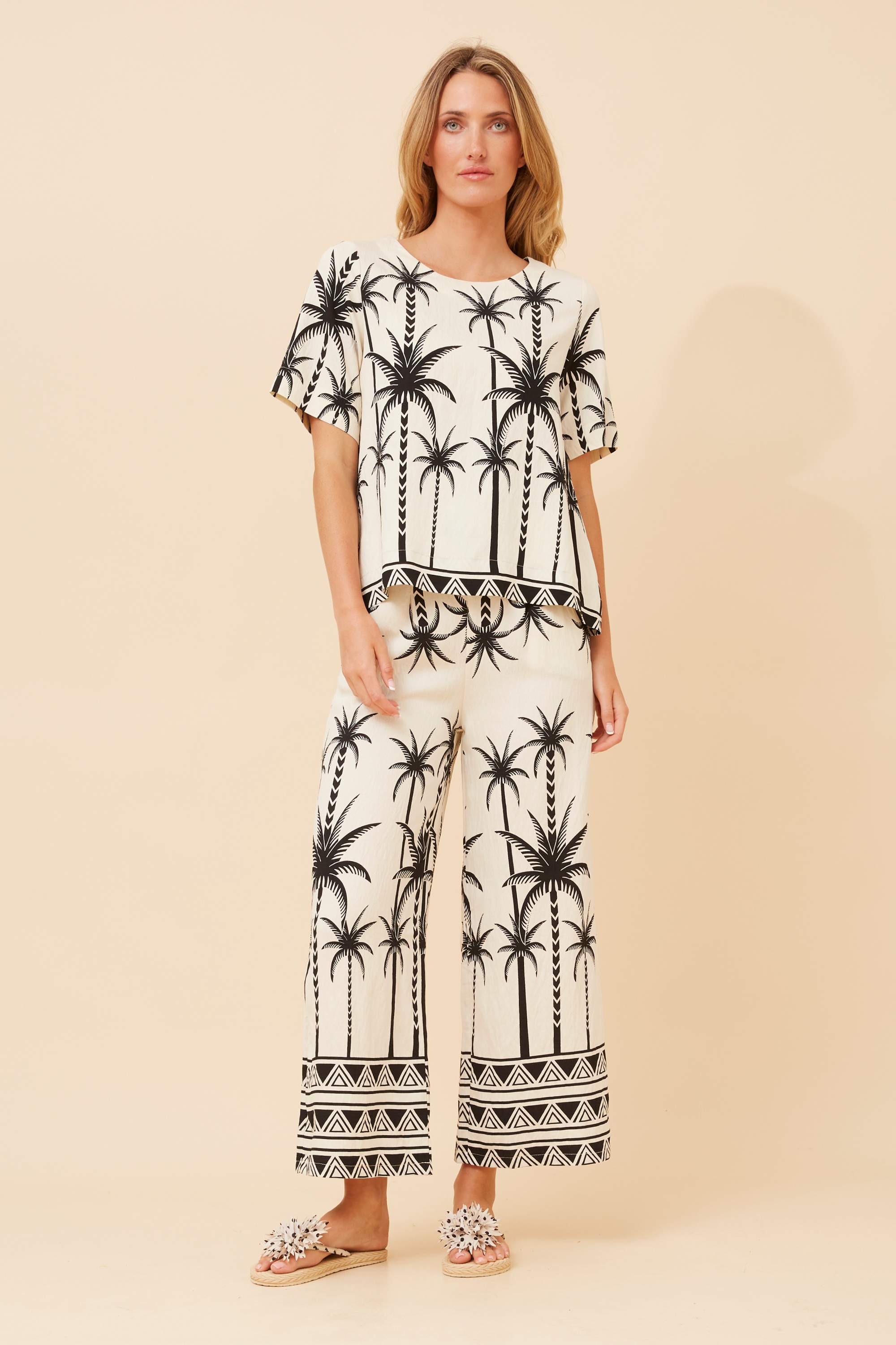 OTTAWA PALM TREE PRINT TOP