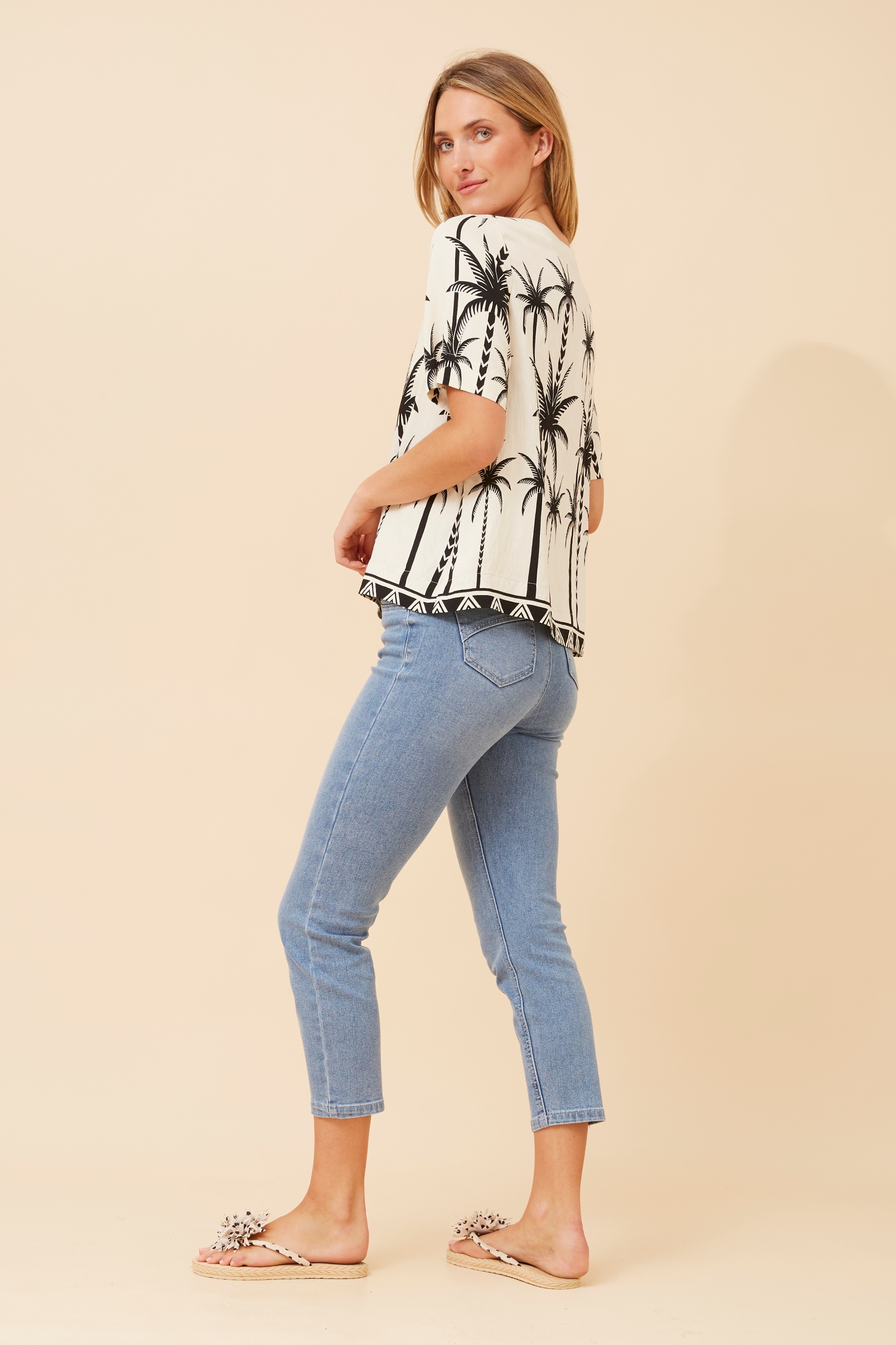 OTTAWA PALM TREE PRINT TOP