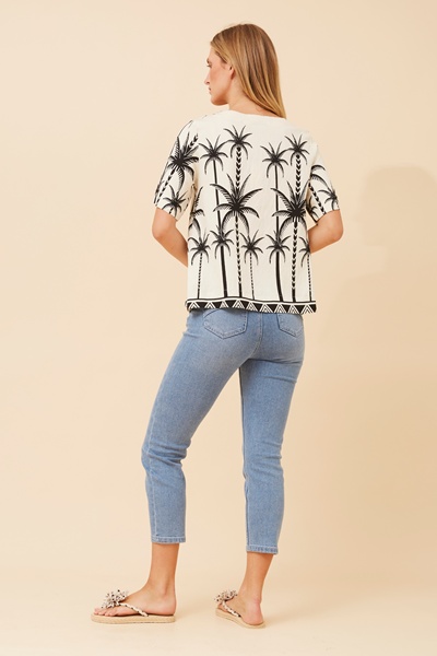 OTTAWA PALM TREE PRINT TOP