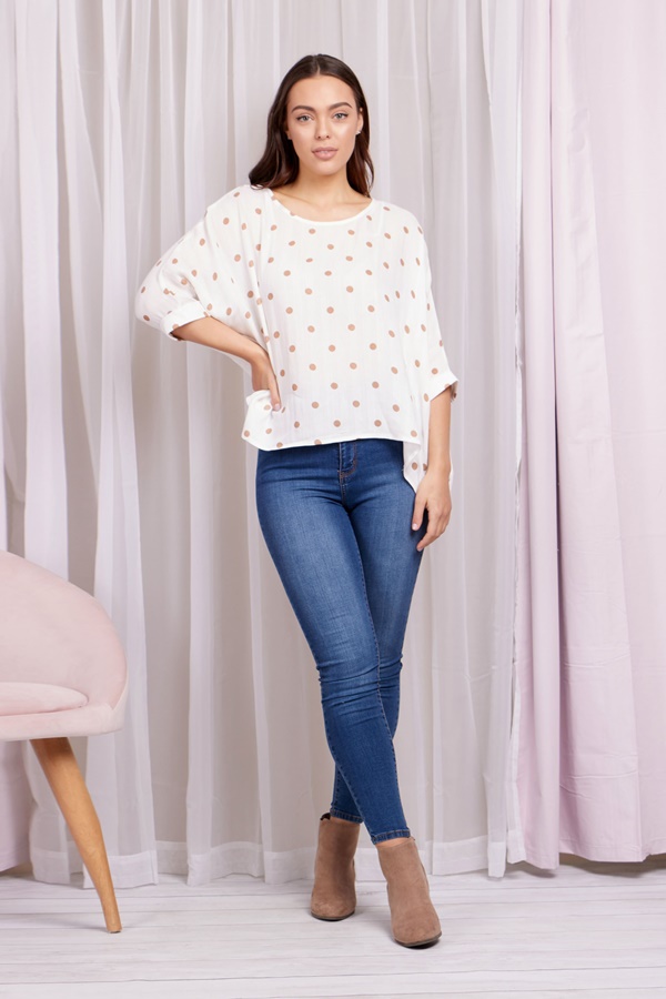 Oversized Polka dot top