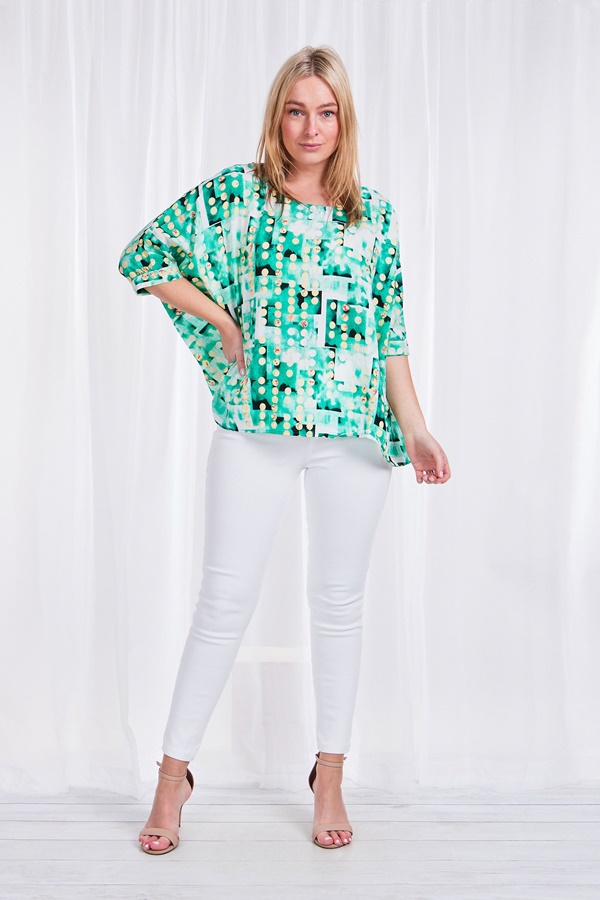 Oversized printed top