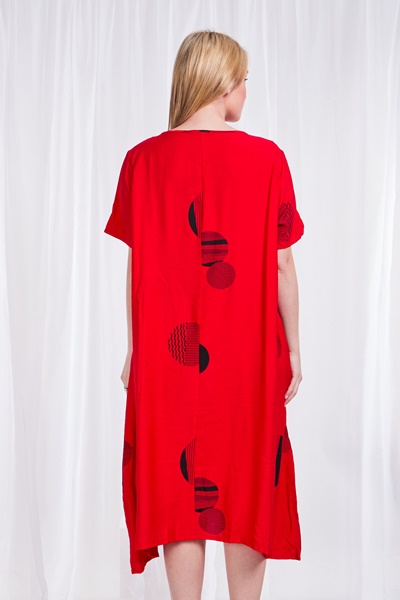 Oversized printed tunic dress