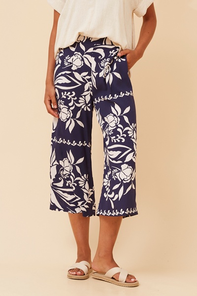 OXANA FLORAL CULOTTE PANTS
