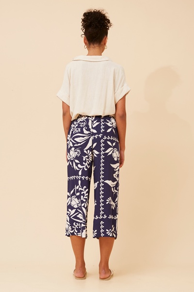 OXANA FLORAL CULOTTE PANTS
