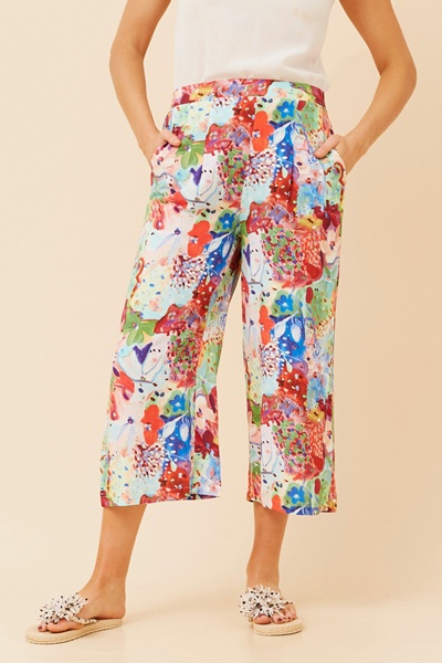 OXANA MULTICOLOURED CULOTTE PANTS
