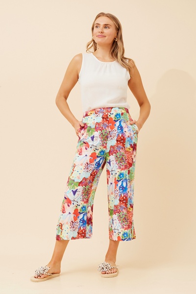 OXANA MULTICOLOURED CULOTTE PANTS