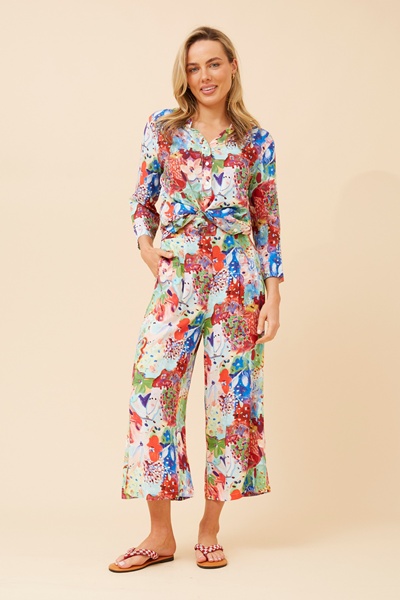 OXANA MULTICOLOURED CULOTTE PANTS
