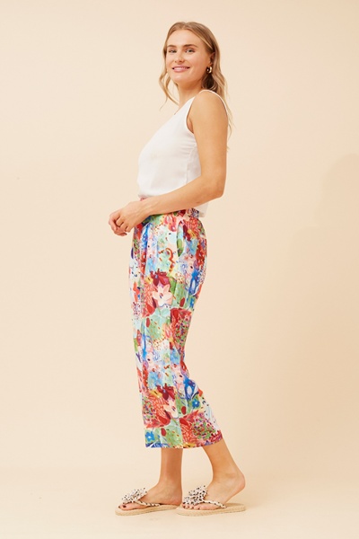 OXANA MULTICOLOURED CULOTTE PANTS
