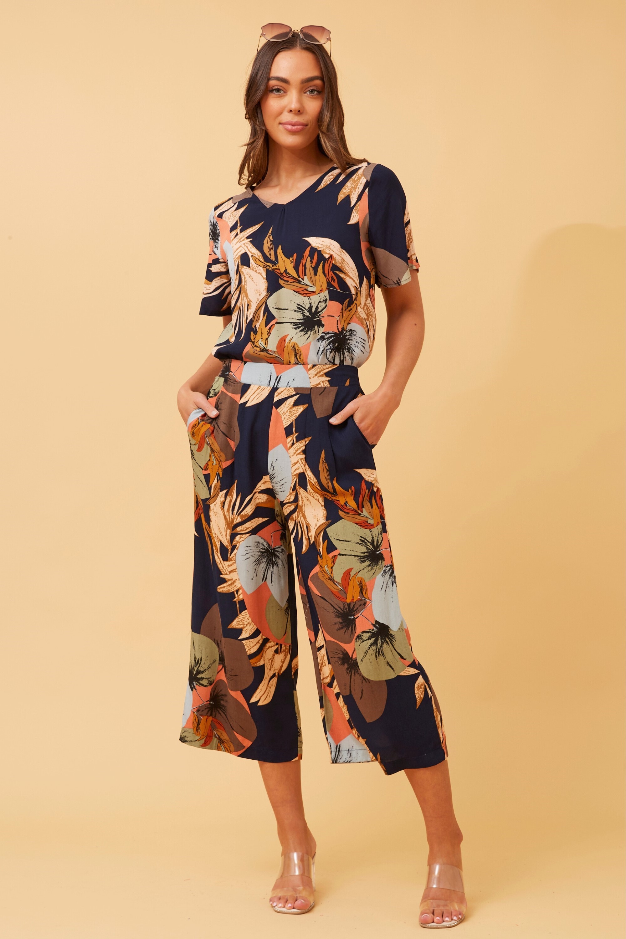 Oxana tropical print culottes & Buy Online & Femme Connection