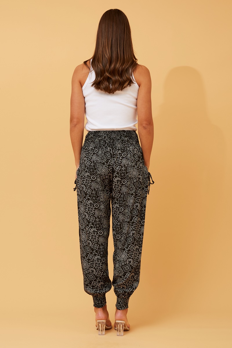 Plus Size Plus Size Yellow Paisely Print Cotton High Waist Pants Online in  India