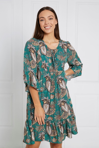 PAISLEY PRINT SHORT DRESS