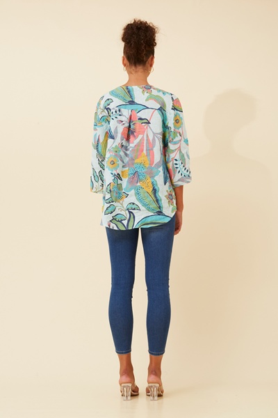 PALERMO FLORAL LINEN TOP