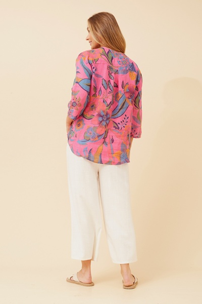 PALERMO FLORAL LINEN TOP