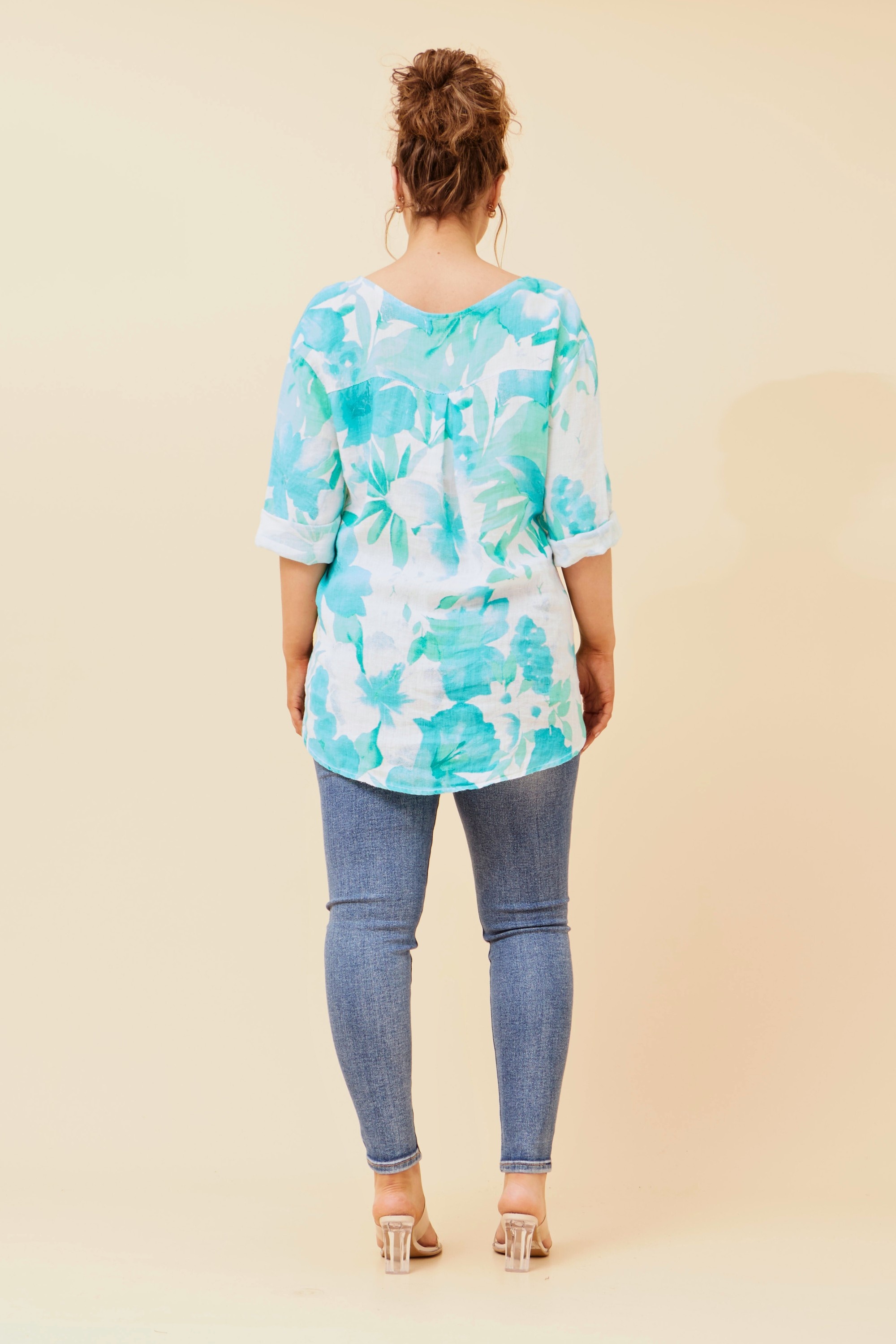 PALERMO FLORAL LINEN TOP