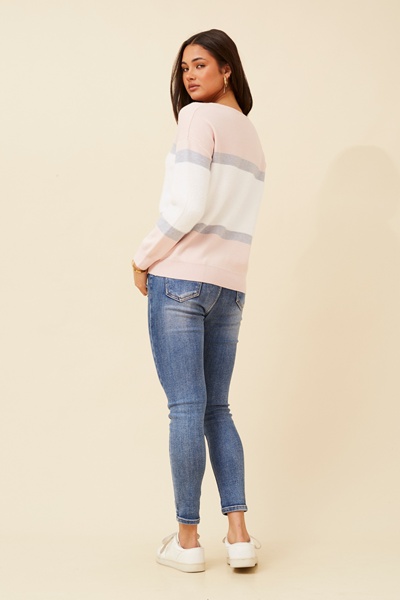 PALMA COLOURBLOCK KNIT PULLOVER