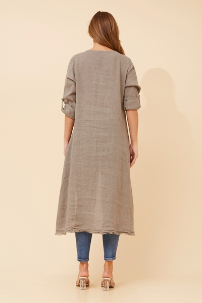 PAMINA SOLID LINEN TOP