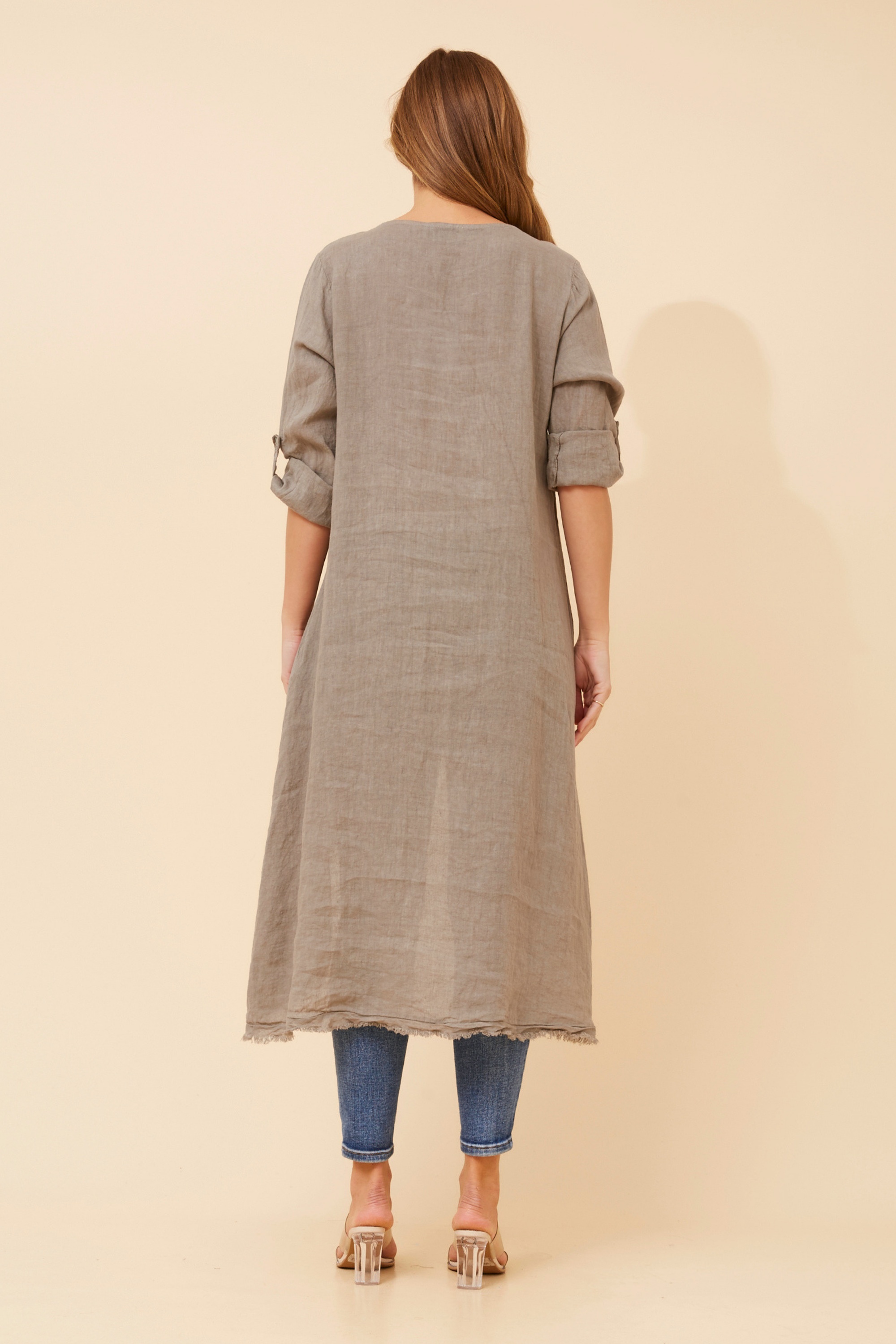 PAMINA SOLID LINEN TOP