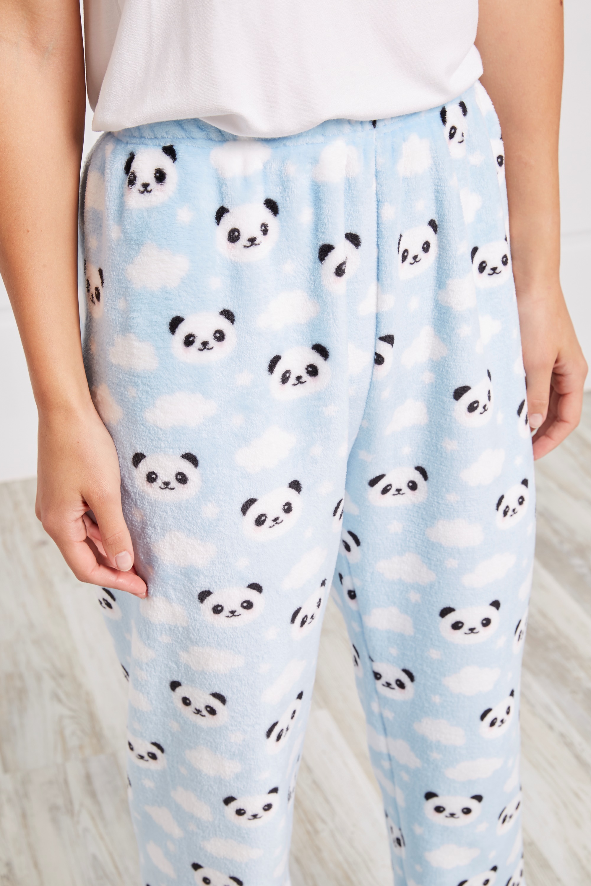 PANDA PRINT PLUSH PYJAMA PANTS | FEMME 