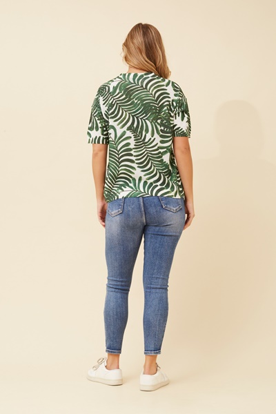 PAOLA LEAF PRINT TOP