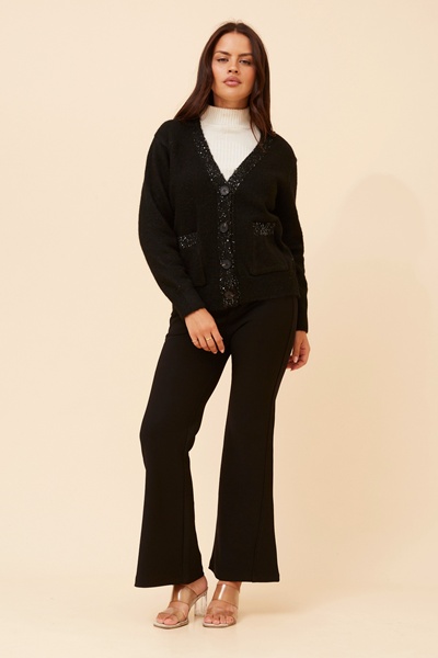 PAOLINA LUREX KNIT CARDIGAN