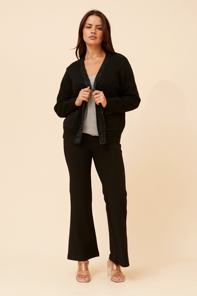 PAOLINA LUREX KNIT CARDIGAN