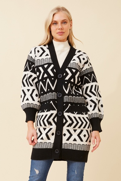 PARI JACQUARD KNIT CARDIGAN