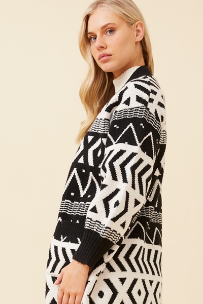 PARI JACQUARD KNIT CARDIGAN