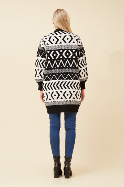 PARI JACQUARD KNIT CARDIGAN