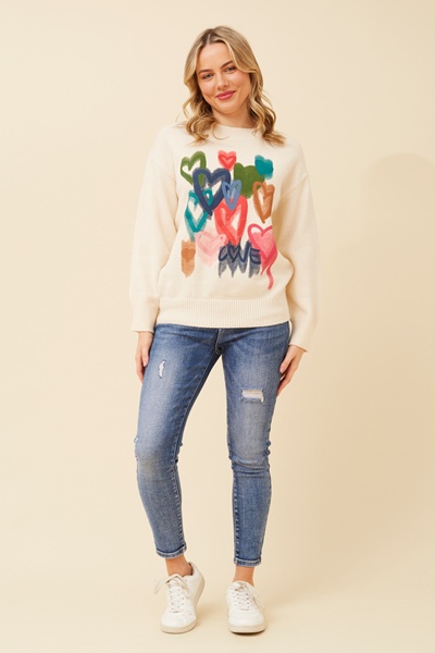 PASCALE HEART PRINT JUMPER