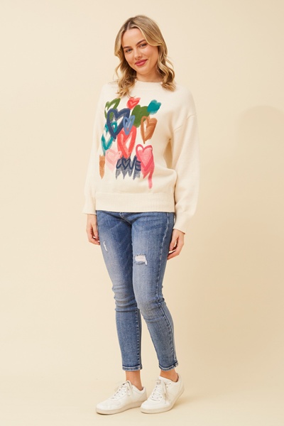 PASCALE HEART PRINT JUMPER