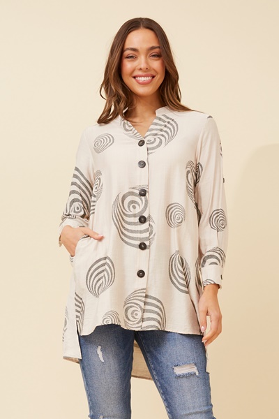 PATIA ABSTRACT PRINT SHIRT