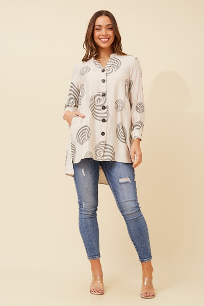 PATIA ABSTRACT PRINT SHIRT