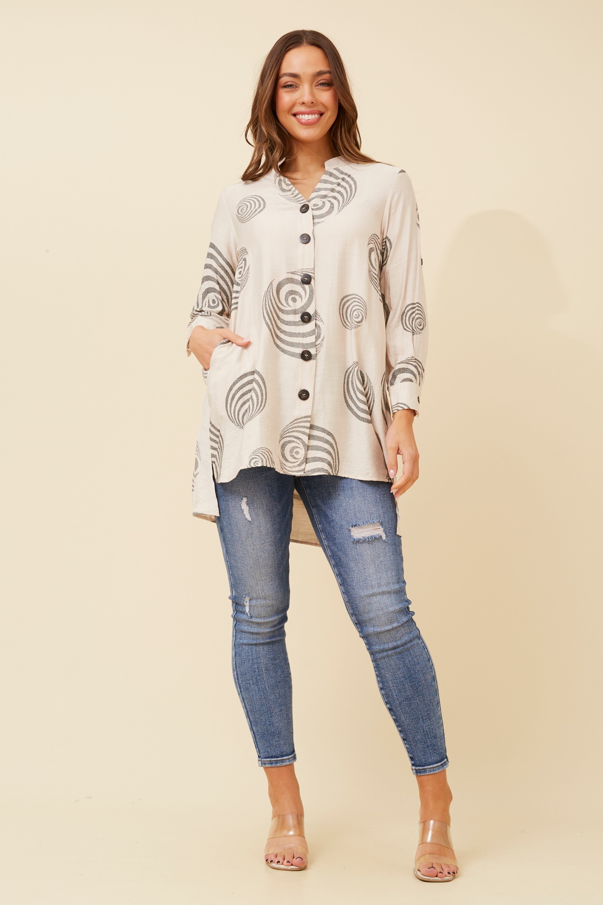 PATIA ABSTRACT PRINT SHIRT