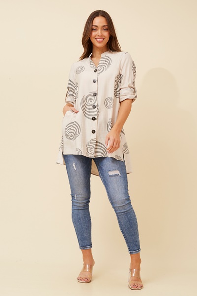 PATIA ABSTRACT PRINT SHIRT