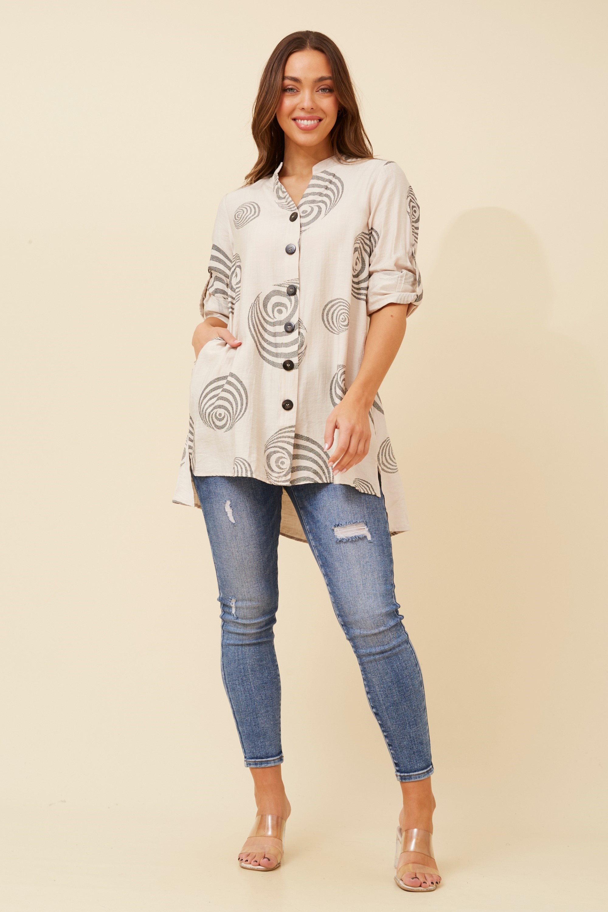 PATIA ABSTRACT PRINT SHIRT