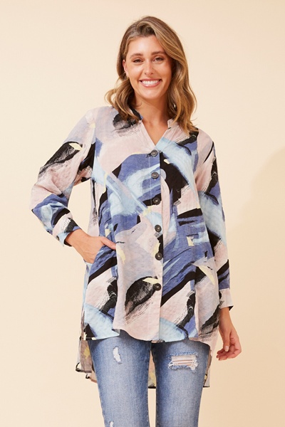 PATIA ABSTRACT PRINT TOP
