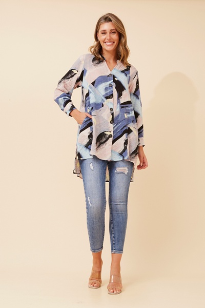 PATIA ABSTRACT PRINT TOP