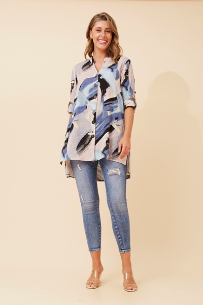 PATIA ABSTRACT PRINT TOP