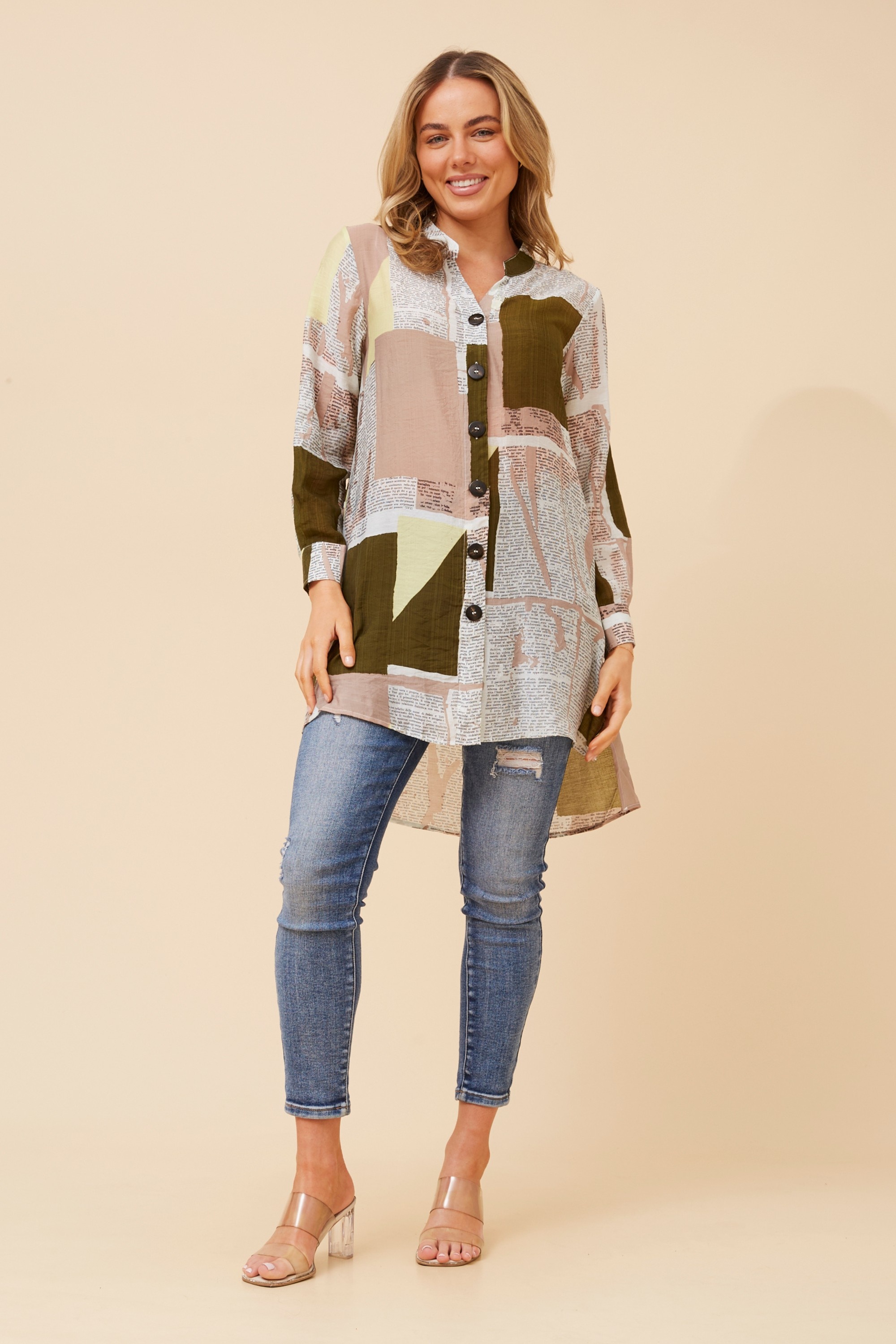 PATIA NEWSPAPER PRINT TUNIC