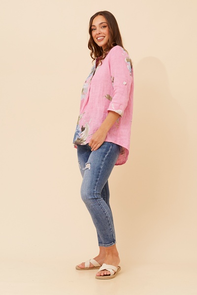 PATRICIA FLORAL LINEN TOP