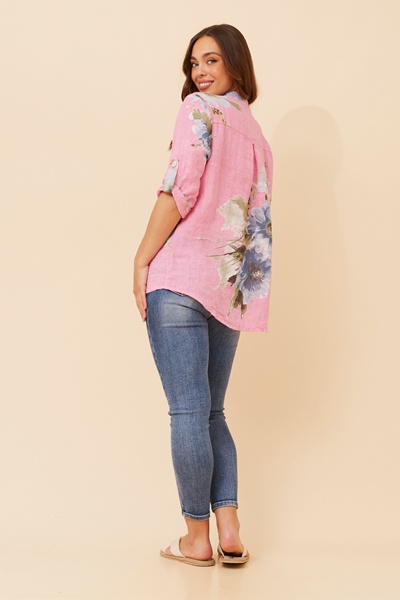 PATRICIA FLORAL LINEN TOP