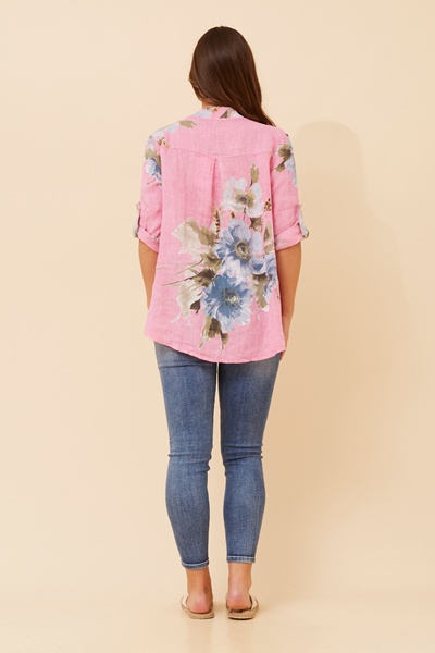 PATRICIA FLORAL LINEN TOP