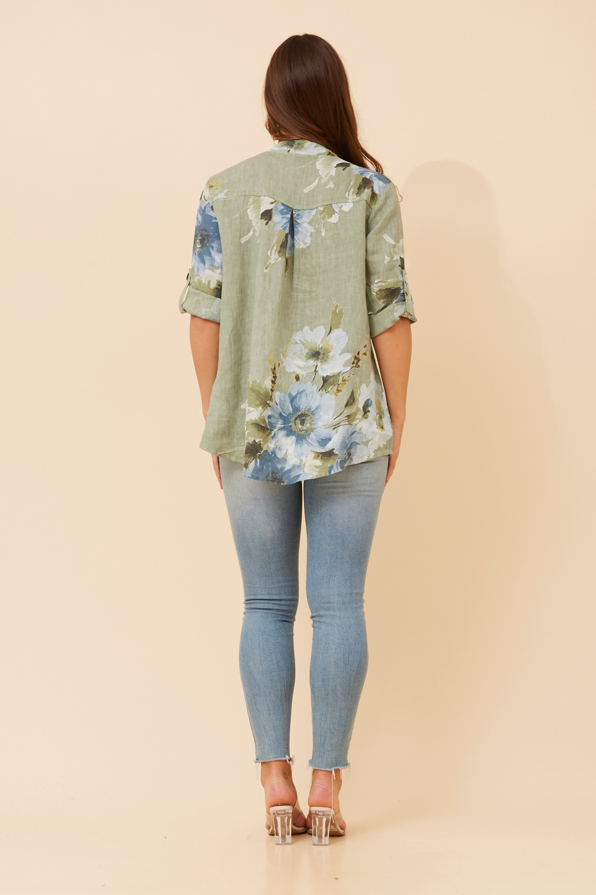 PATRICIA FLORAL LINEN TOP