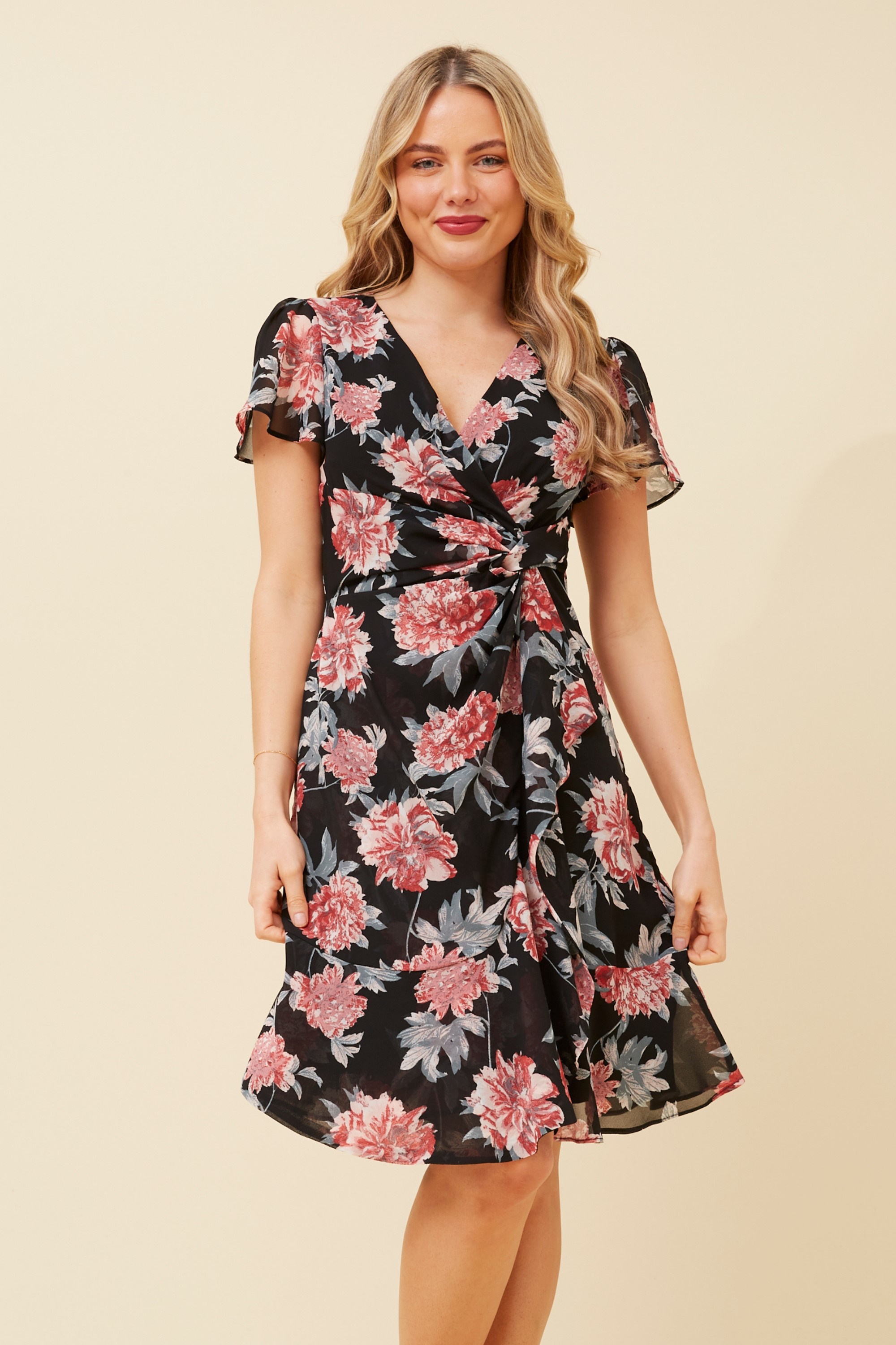 PATTI FLORAL WRAP DRESS