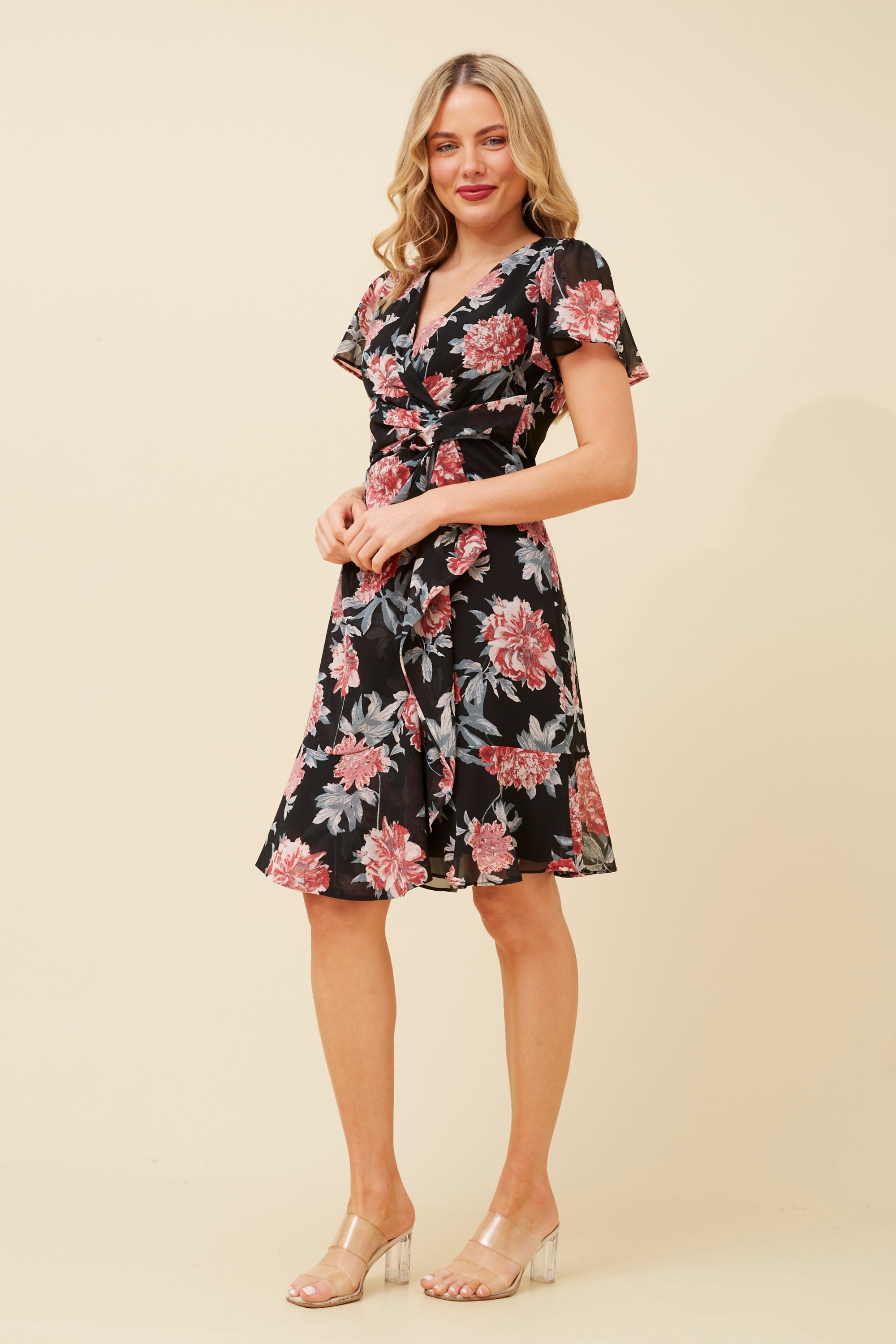 PATTI FLORAL WRAP DRESS