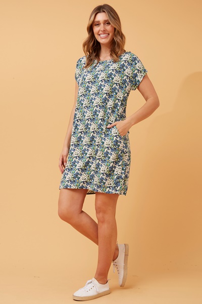 PAULA FLORAL PRINT SHIFT DRESS