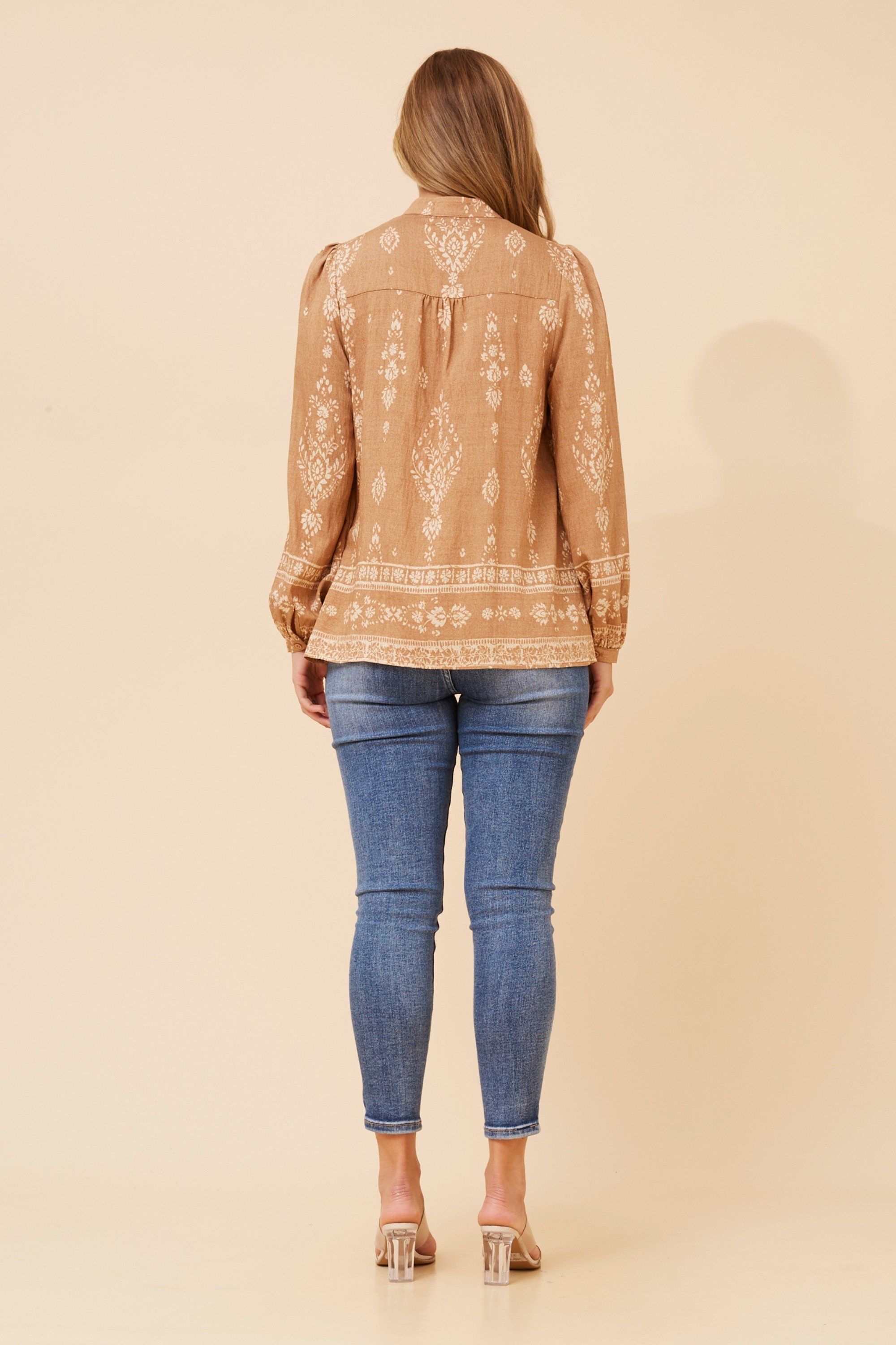PAVITRA  BORDER PRINT TOP